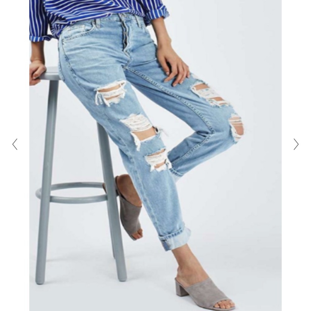 Topshop distressed jeans